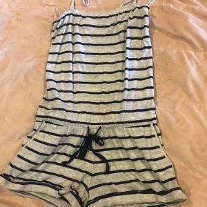 Striped summer romper